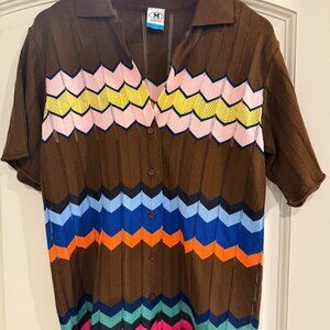 M MISSONI Chevron-knit Shirt In